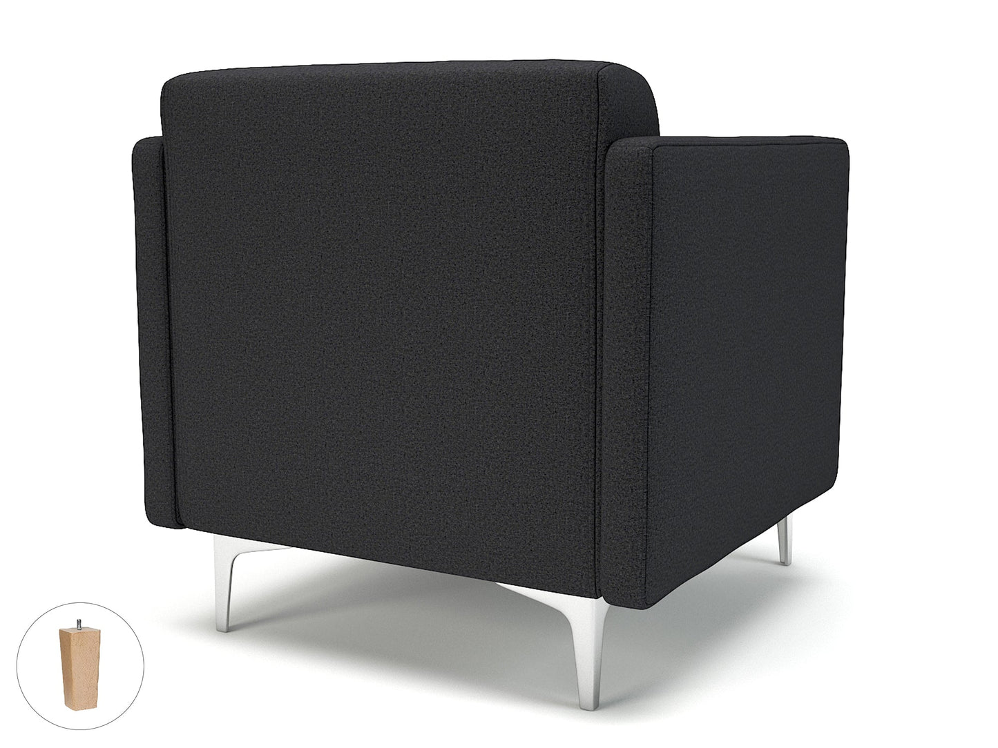 Napa Slim Arm 75cm Wide Armchair in Warwick Dolly Fabric