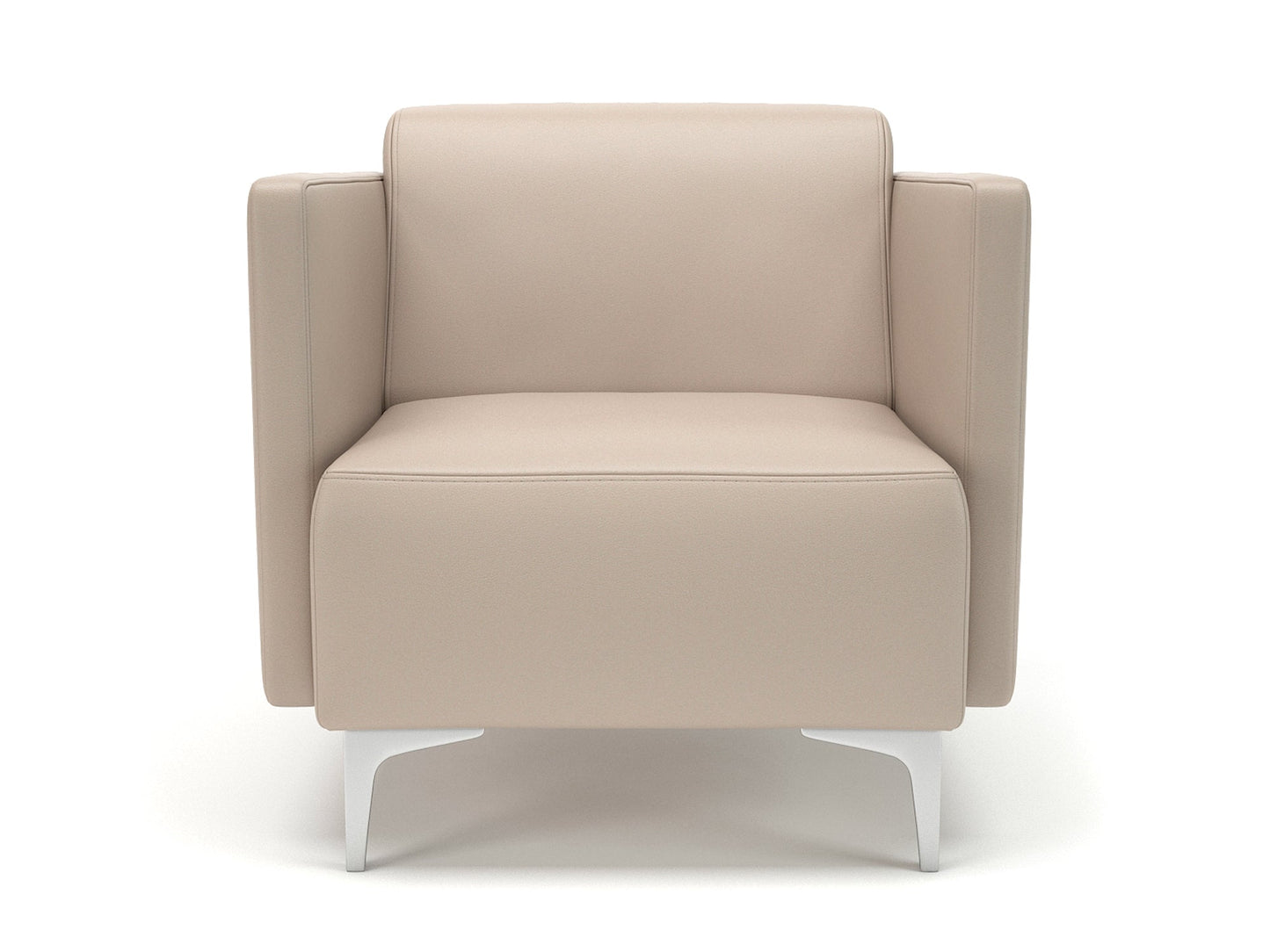 Napa Slim Arm 75cm Wide Armchair in Cristina Marrone Ultima Faux Leather