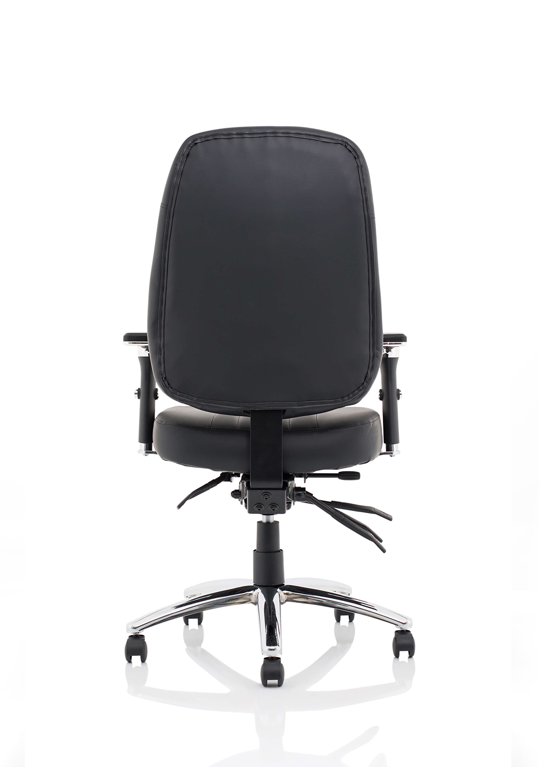 Barcelona Deluxe High Back Task Operator Office Chair with Arms in Sumptuous Blue Fabric