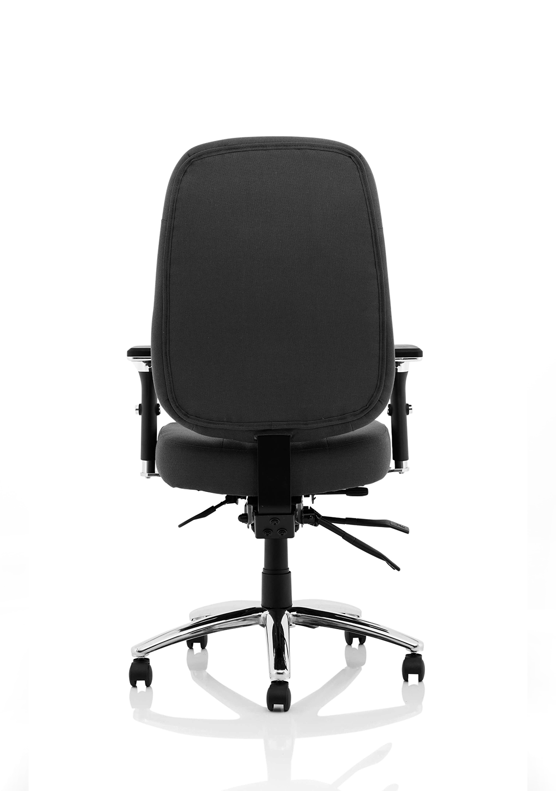 Barcelona Deluxe High Back Task Operator Office Chair with Arms in Sumptuous Blue Fabric