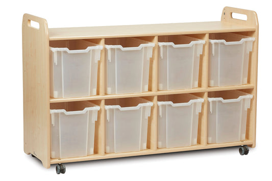 Millhouse Early Years Discovery Shelf Storage with 8 Jumbo Trays (4 Column)