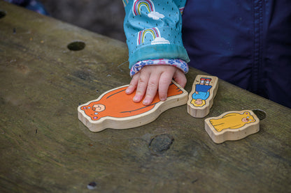 Goldilocks and the Three Bears Wooden Characters