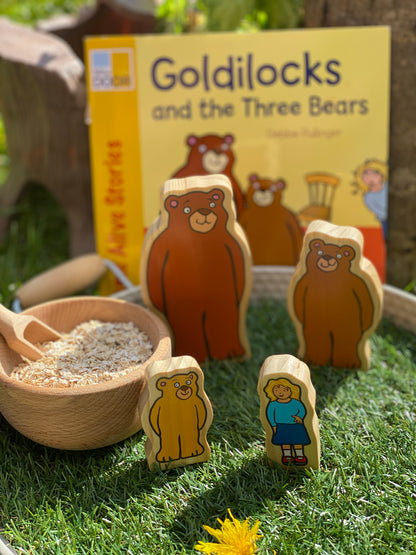 Goldilocks and the Three Bears Wooden Characters