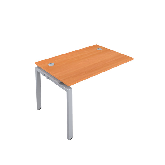 Telescopic Sliding Bench Extension with Cable Ports: 1 Person | 1200 X 600 | Beech/Silver