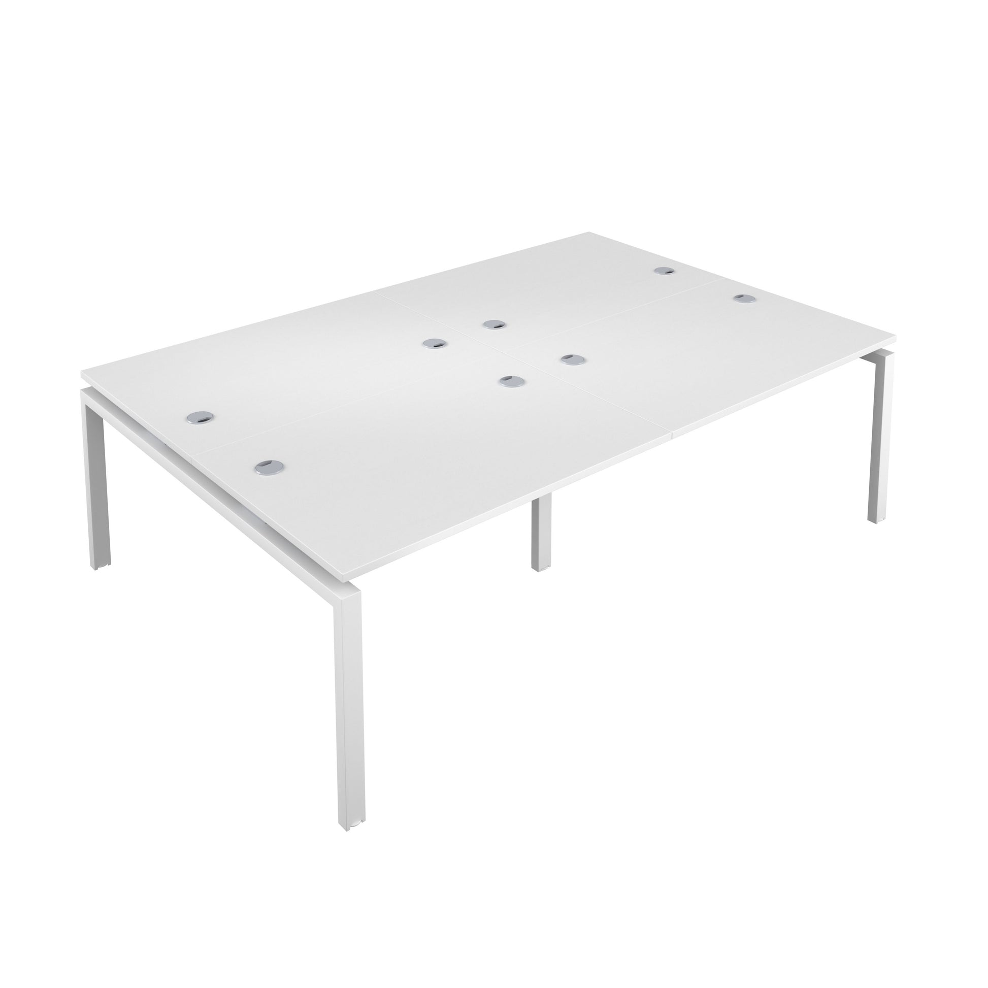 Telescopic Sliding Bench with Cable Ports: 4 Person | 1200 X 600 | White/White