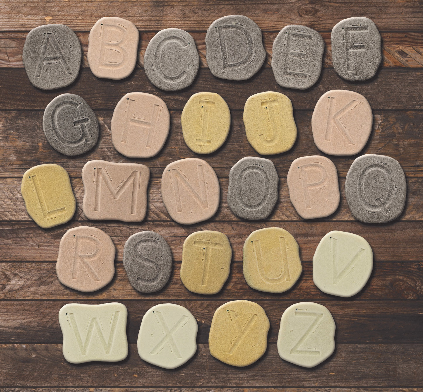 Feels-Write Uppercase Letter Stones