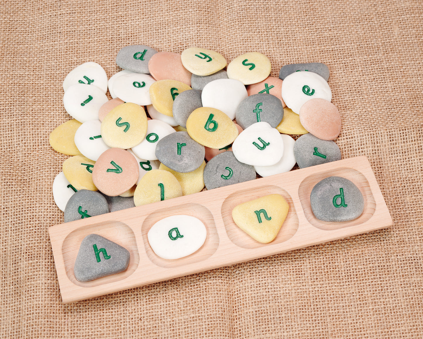 4-Pebble Word-building Tray