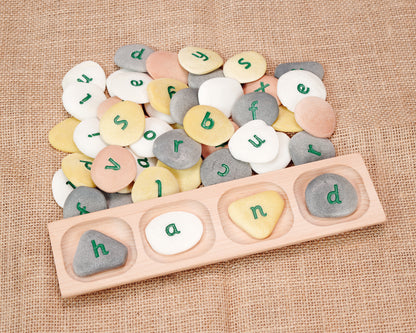4-Pebble Word-building Tray