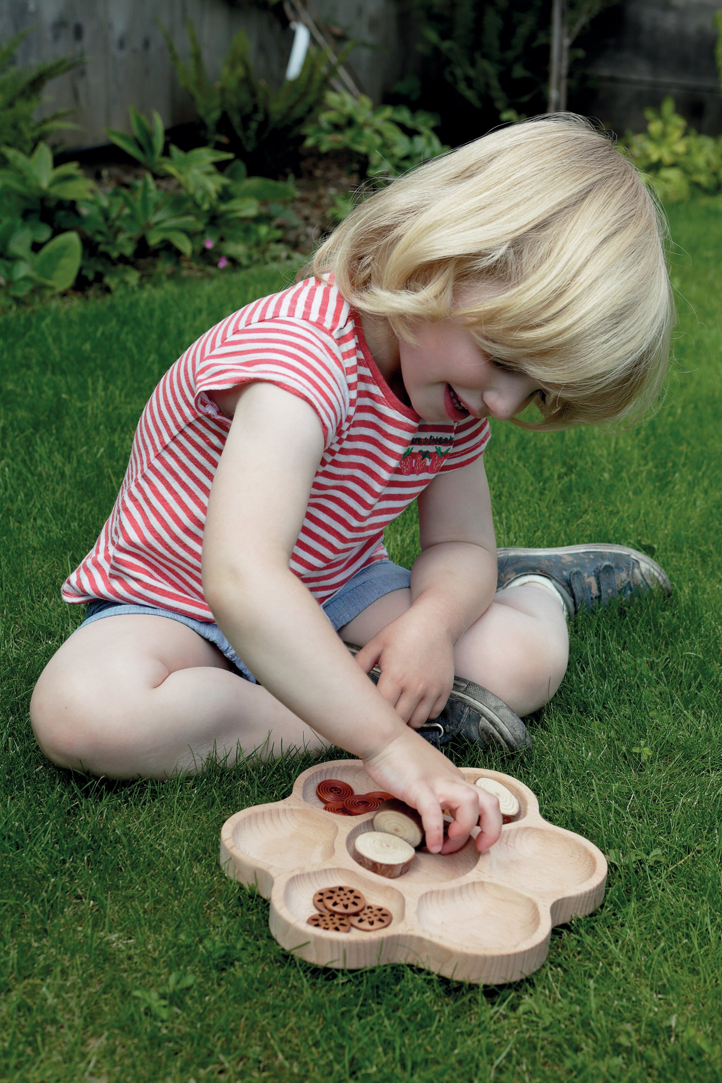 Natural Flower Tray (7 sections)