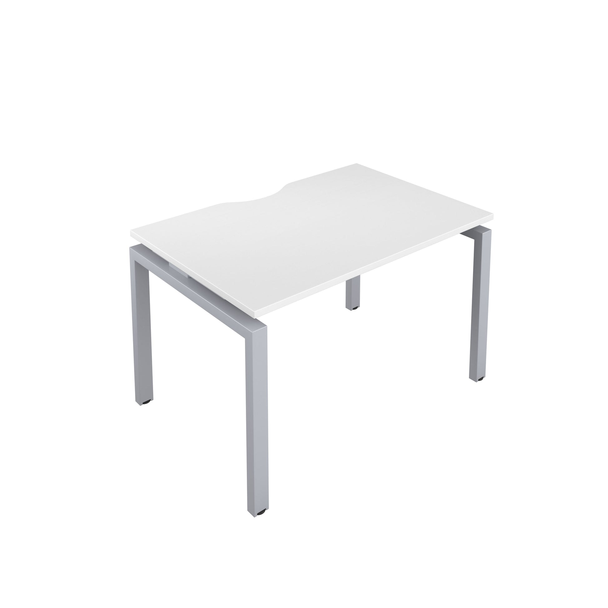 Telescopic Sliding Bench with Cut Out: 1 Person | 1200 X 800 | White/Silver