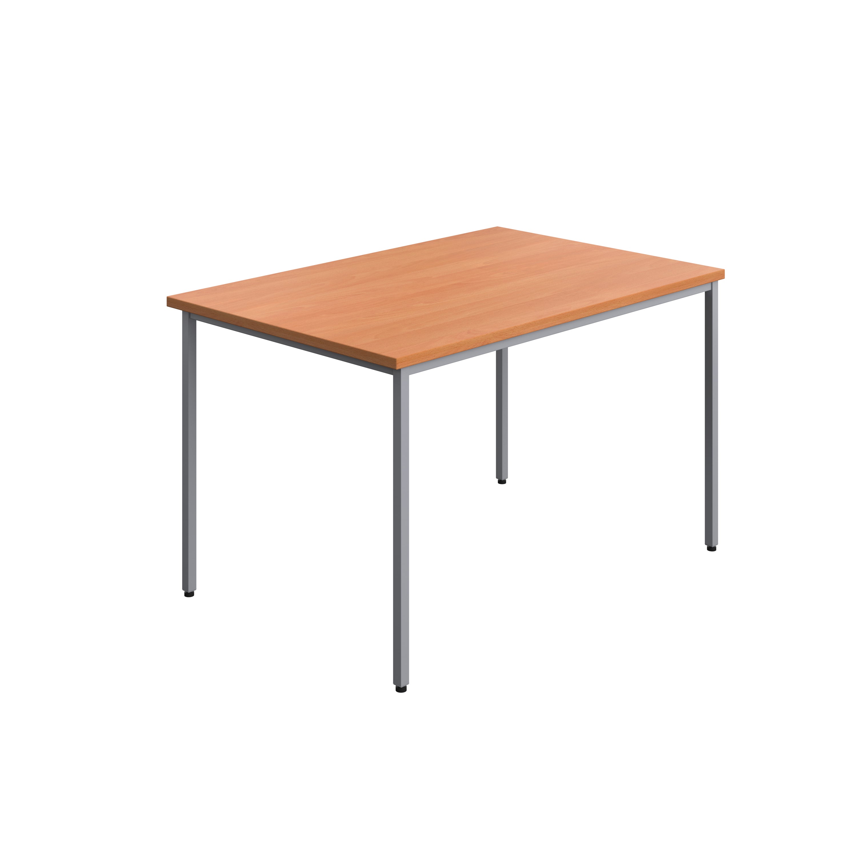 Metal Fox Table Rectangular Multipurpose Table | 1200 X 800 | Beech/Silver – Chequered Fox