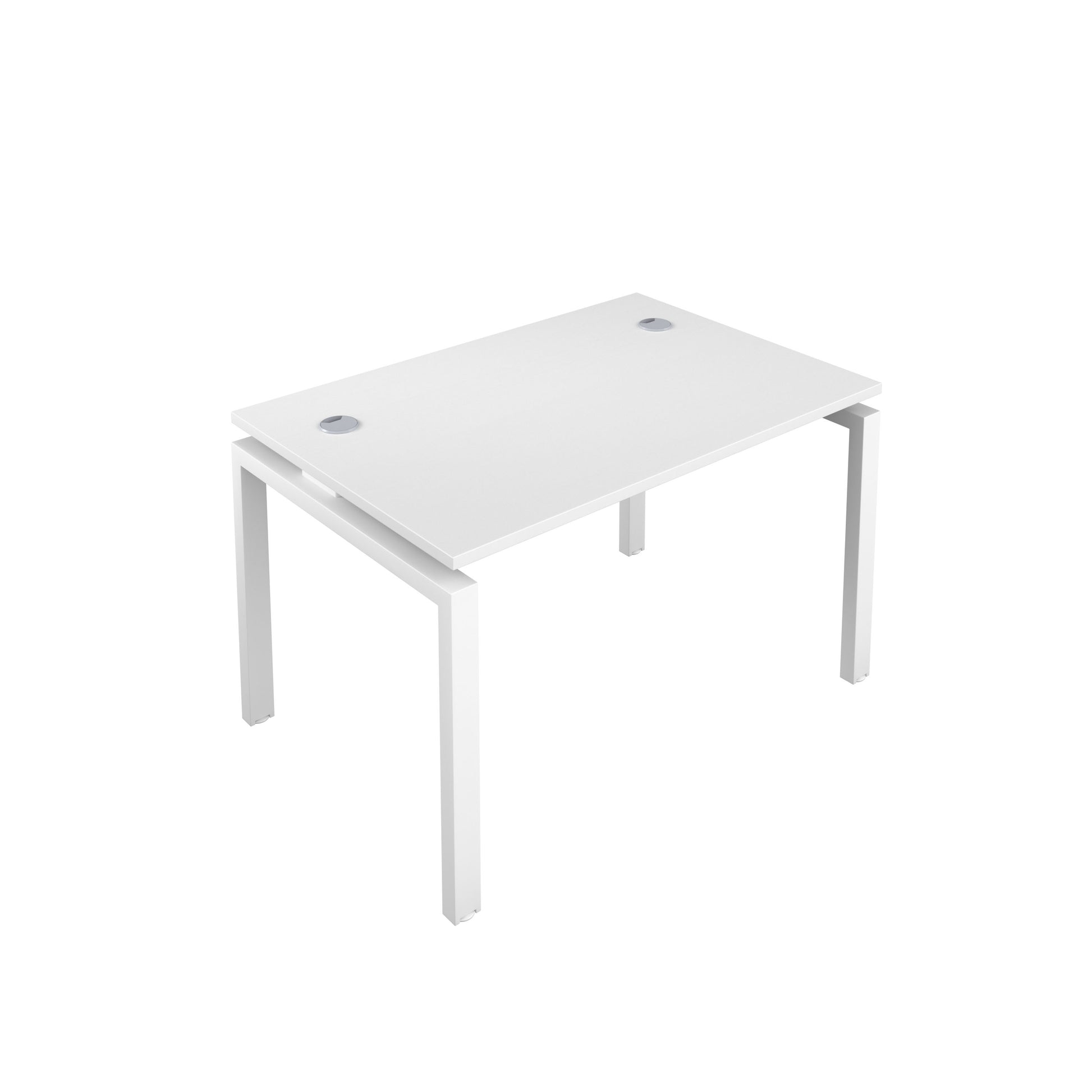 Telescopic Bench with Cable Ports: 1 Person | 1200 X 800 | White/White