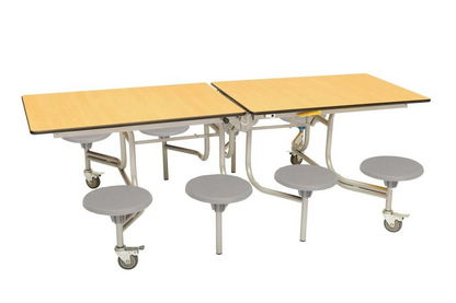 Eight Seat Rectangular Mobile Folding Table