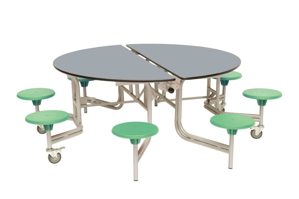 Eight Seat Round Mobile Folding Table