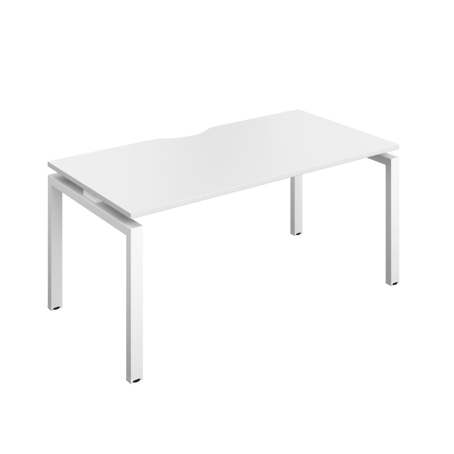 Telescopic Sliding Bench with Cut Out: 1 Person | 1600 X 600 | White/White