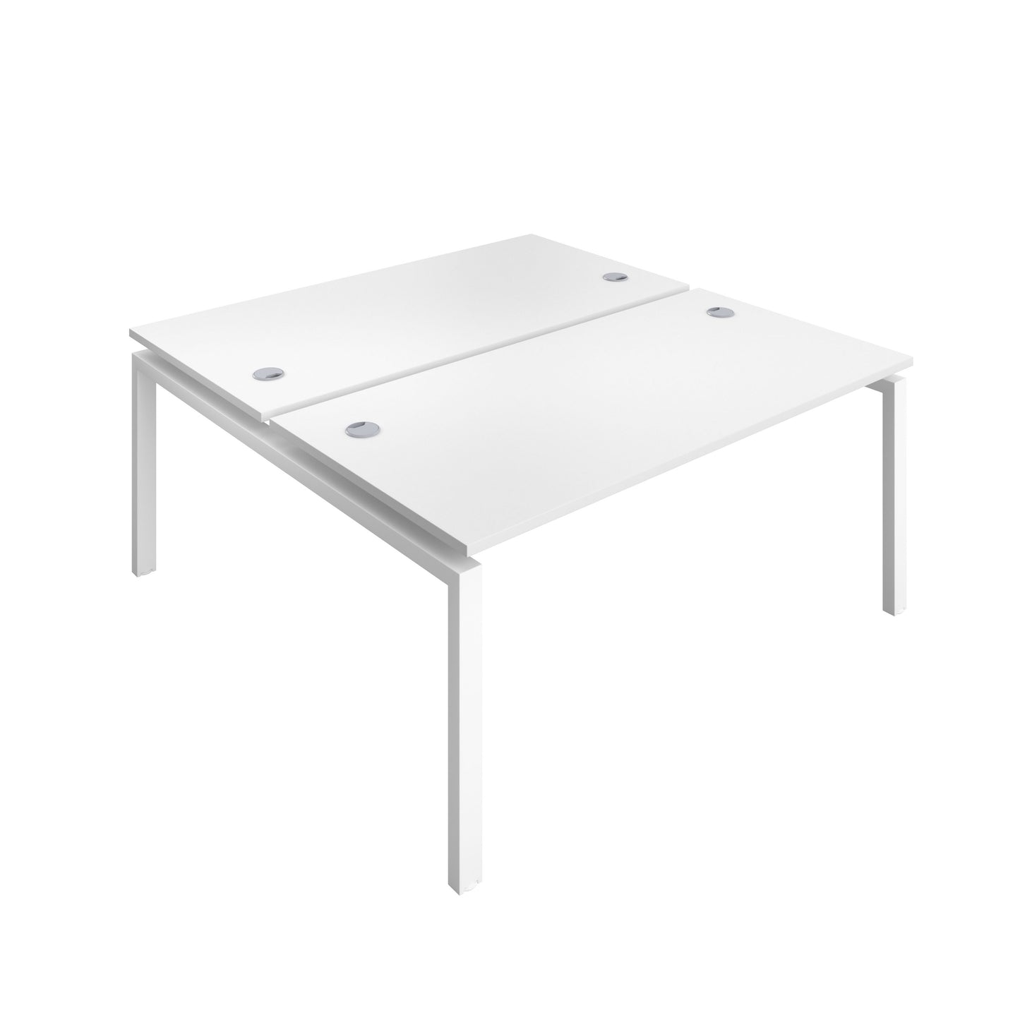 Telescopic Sliding Bench with Cable Ports: 2 Person | 1600 X 800 | White/White