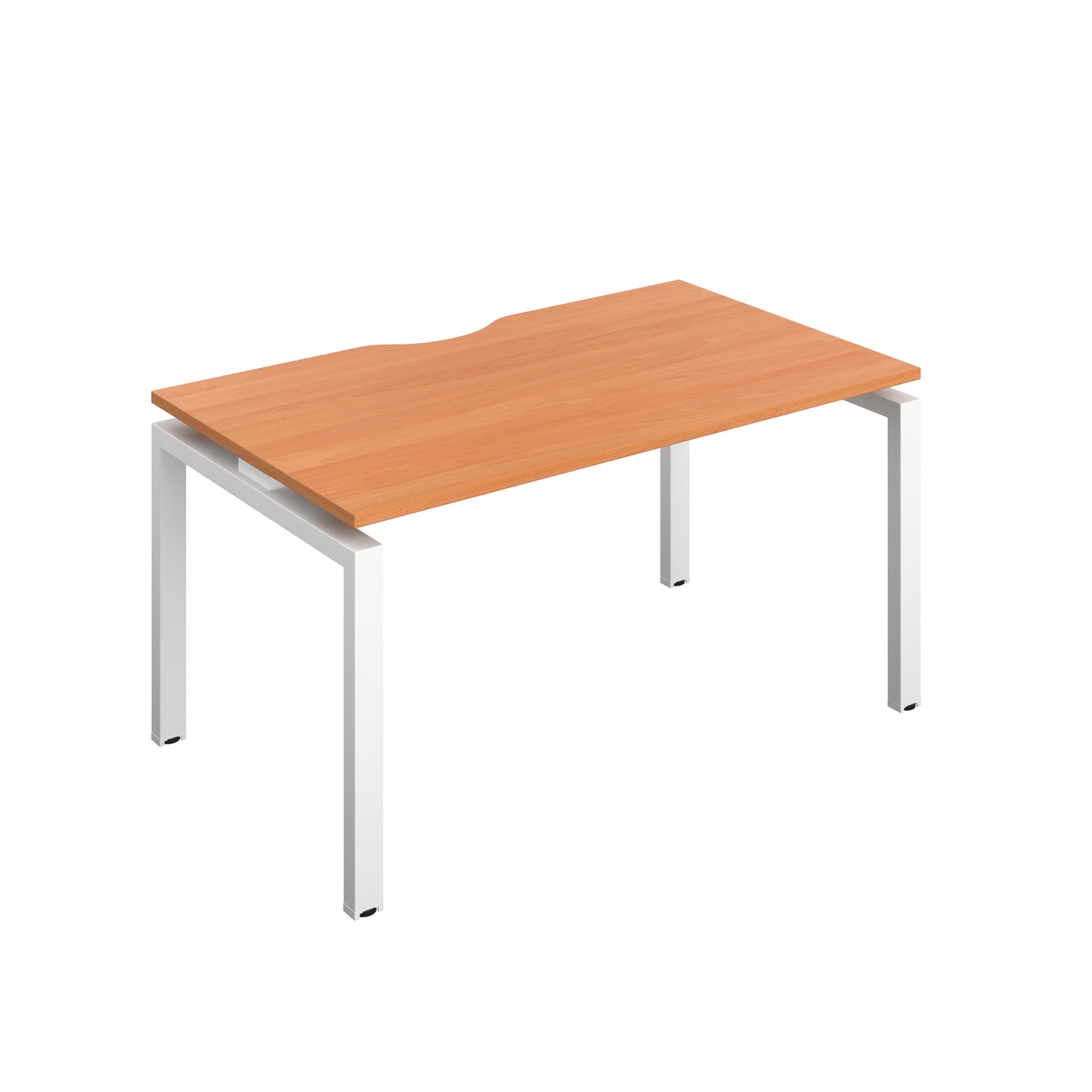 Telescopic Sliding Bench with Cut Out: 1 Person | 1400 X 600 | Beech/White