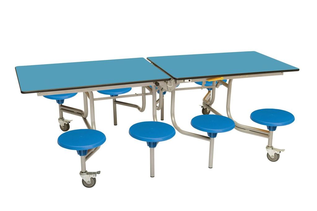 Eight Seat Rectangular Mobile Folding Table