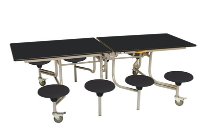 Eight Seat Rectangular Mobile Folding Table