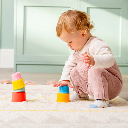 SiliSoft Round Stacking Cups (rainbow)