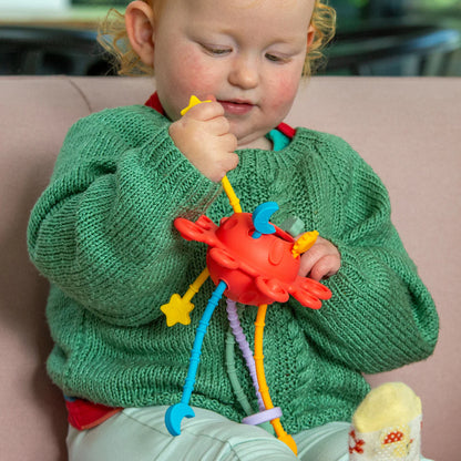 SiliSoft Zip Pull Toy (Rainbow)