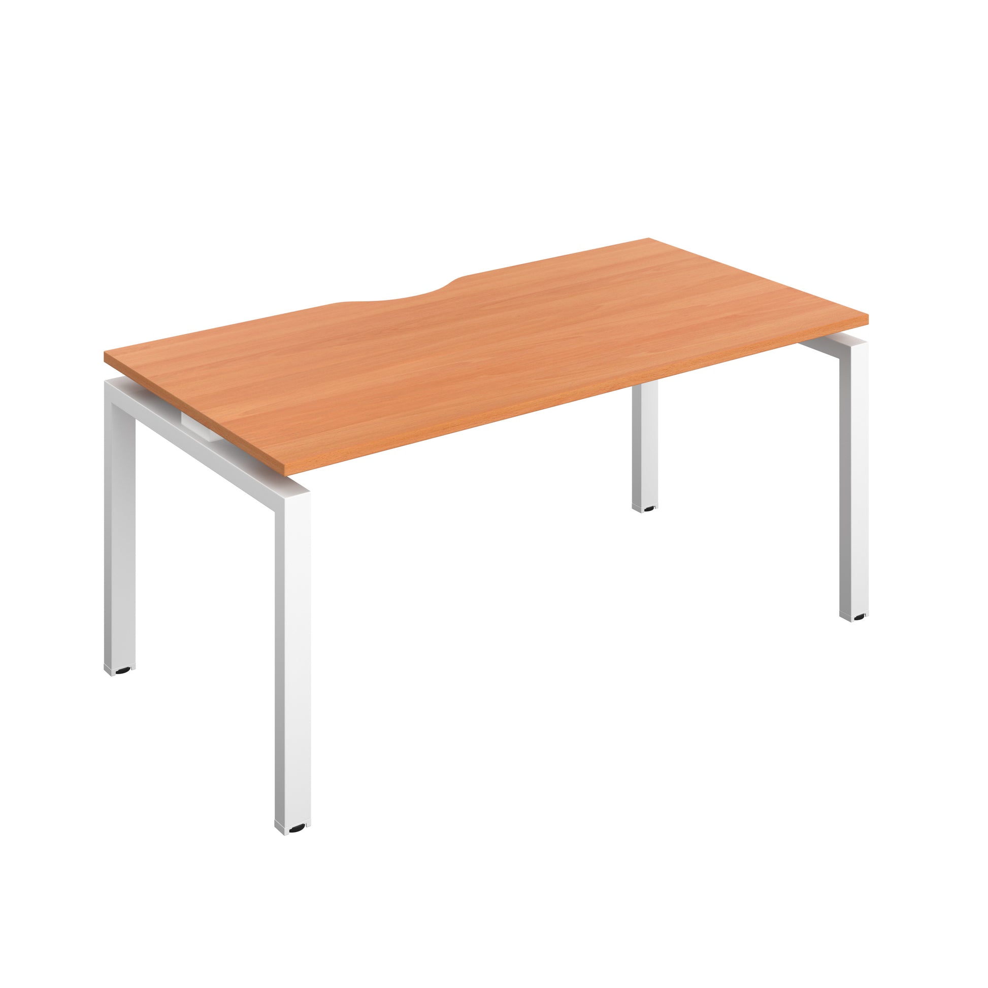Telescopic Sliding Bench with Cut Out: 1 Person | 1600 X 600 | Beech/White