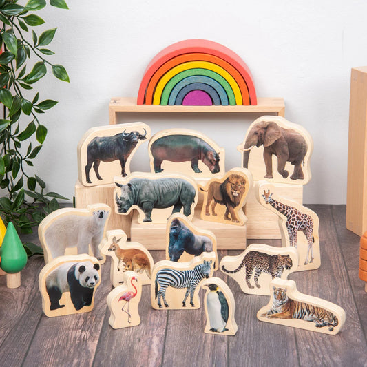 Wooden Wild Animal Blocks