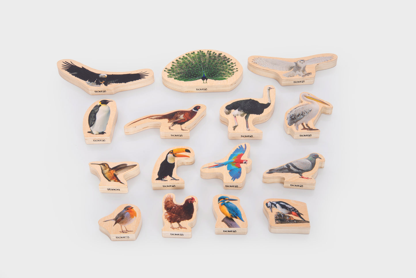 Wooden Bird Blocks