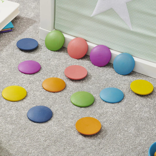 Rainbow Wooden Discs