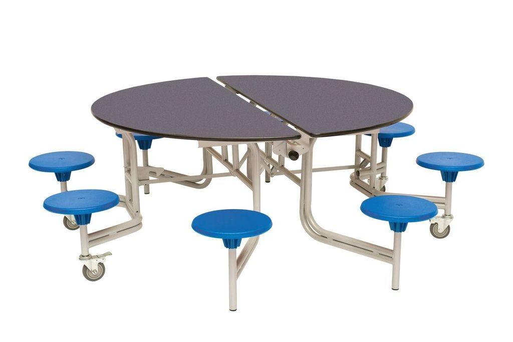 Eight Seat Round Mobile Folding Table
