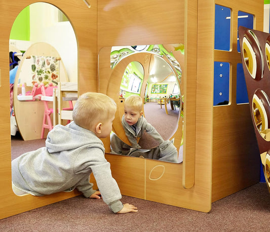 Large Single Dome Acrylic Mirror Panel - 490mm