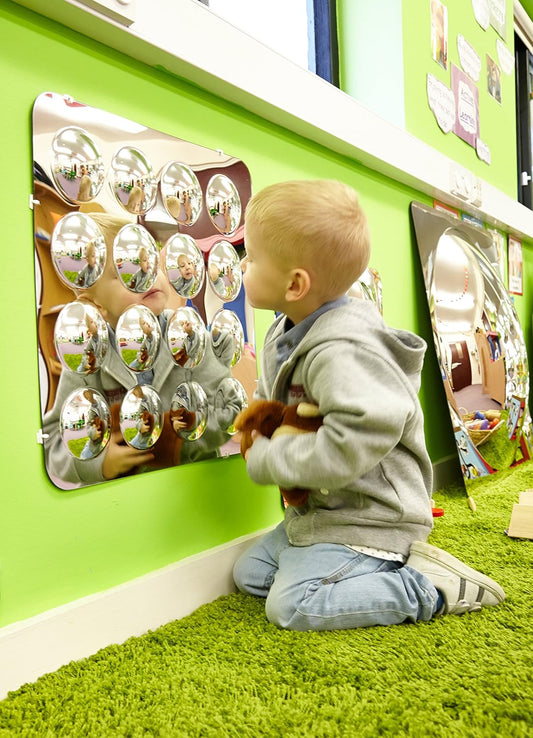 Large 16-Domed Acrylic Mirror Panel - 490mm