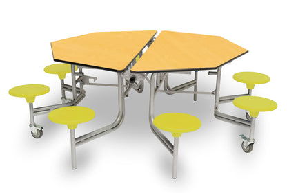 Eight Seat Octagonal Mobile Folding Table