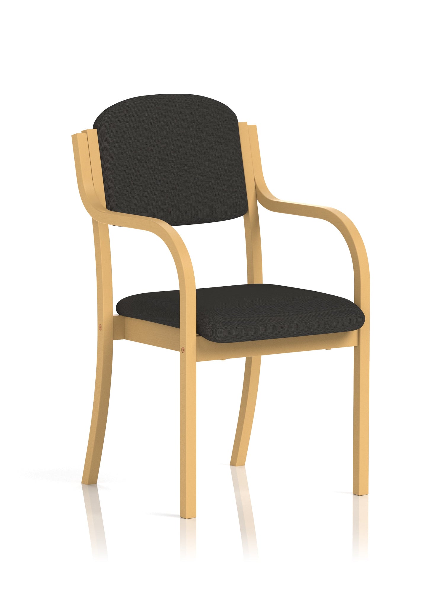 Madrid Wooden Frame Visitor Chair with Arms