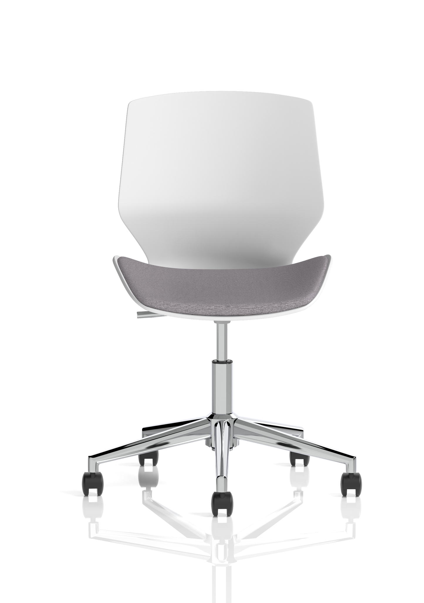 Florence 5 Star Base White Frame Fabric Visitor Chair