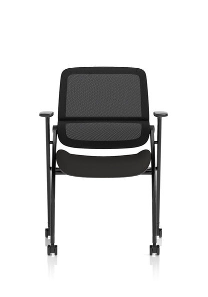 Capra Mesh Back Folding Office Training Chair With Sliding Arms