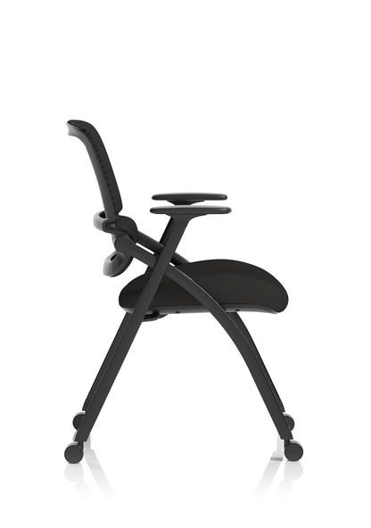 Capra Mesh Back Folding Office Training Chair With Sliding Arms