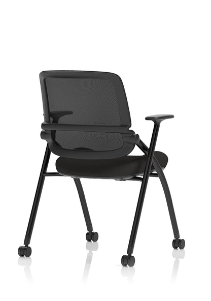 Capra Mesh Back Folding Office Training Chair With Sliding Arms