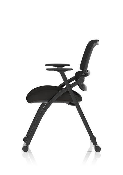 Capra Mesh Back Folding Office Training Chair With Sliding Arms