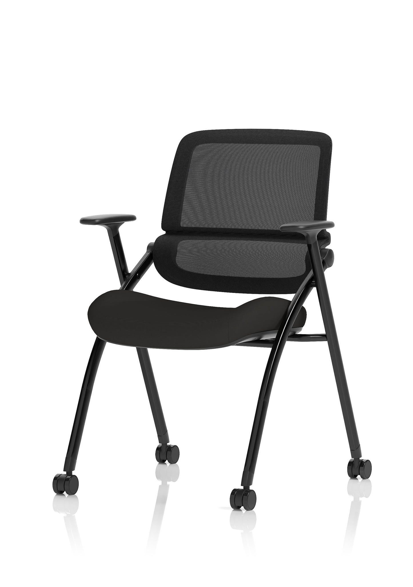 Capra Mesh Back Folding Office Training Chair With Sliding Arms