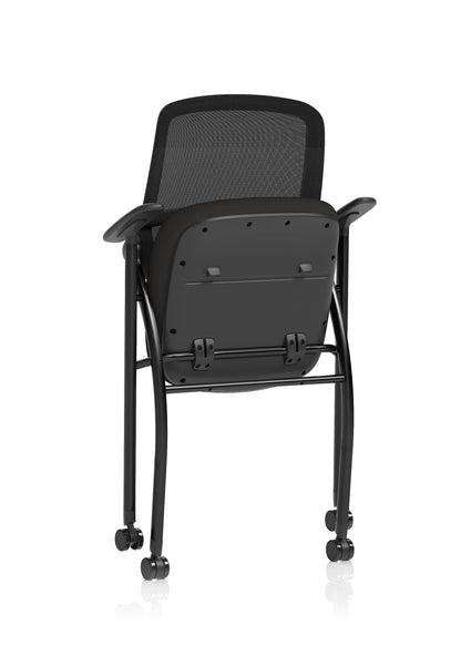 Capra Mesh Back Folding Office Training Chair With Sliding Arms