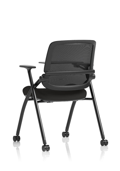 Capra Mesh Back Folding Office Training Chair With Sliding Arms