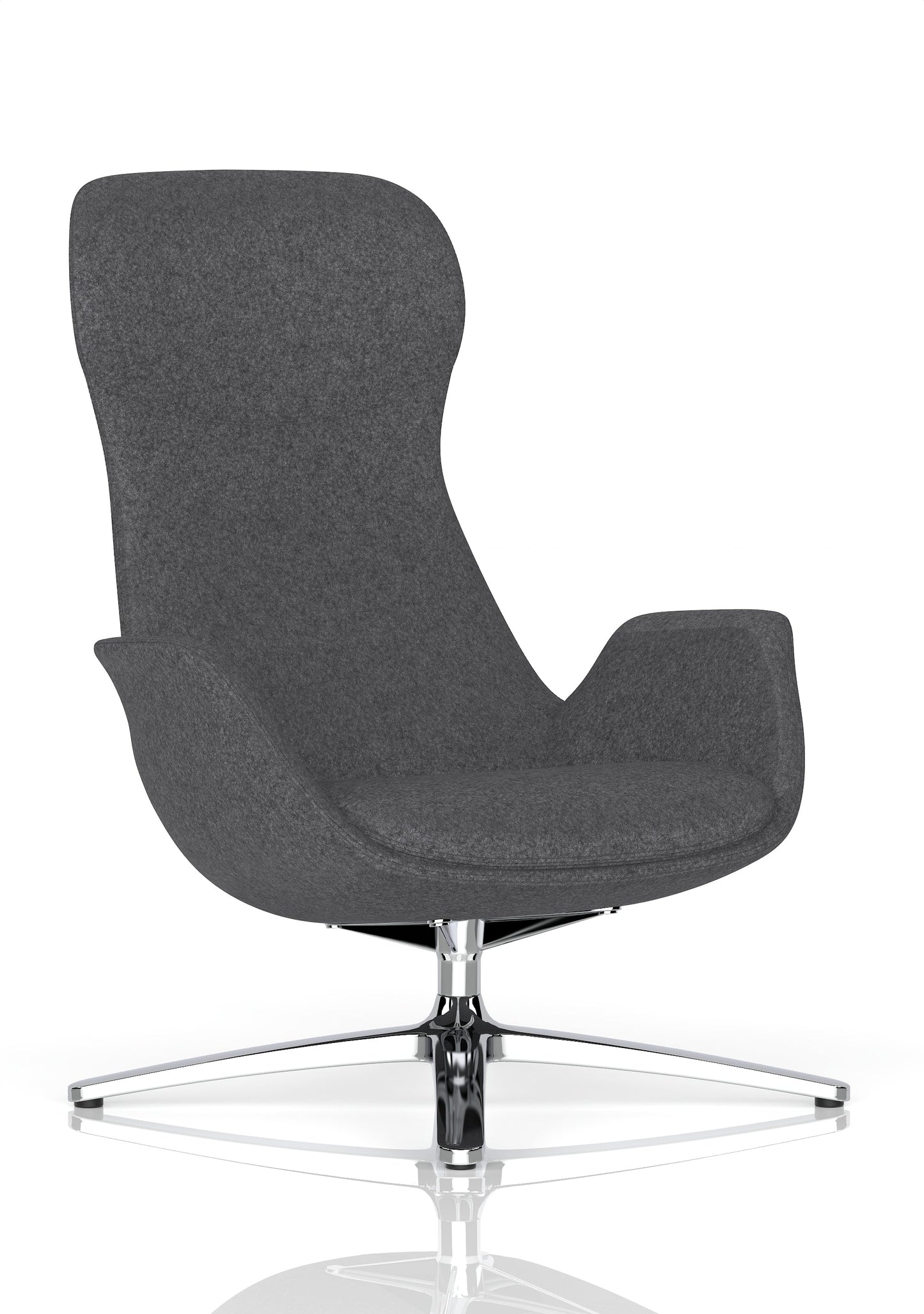 Etta Dark Grey Cashmere Lounge Chair