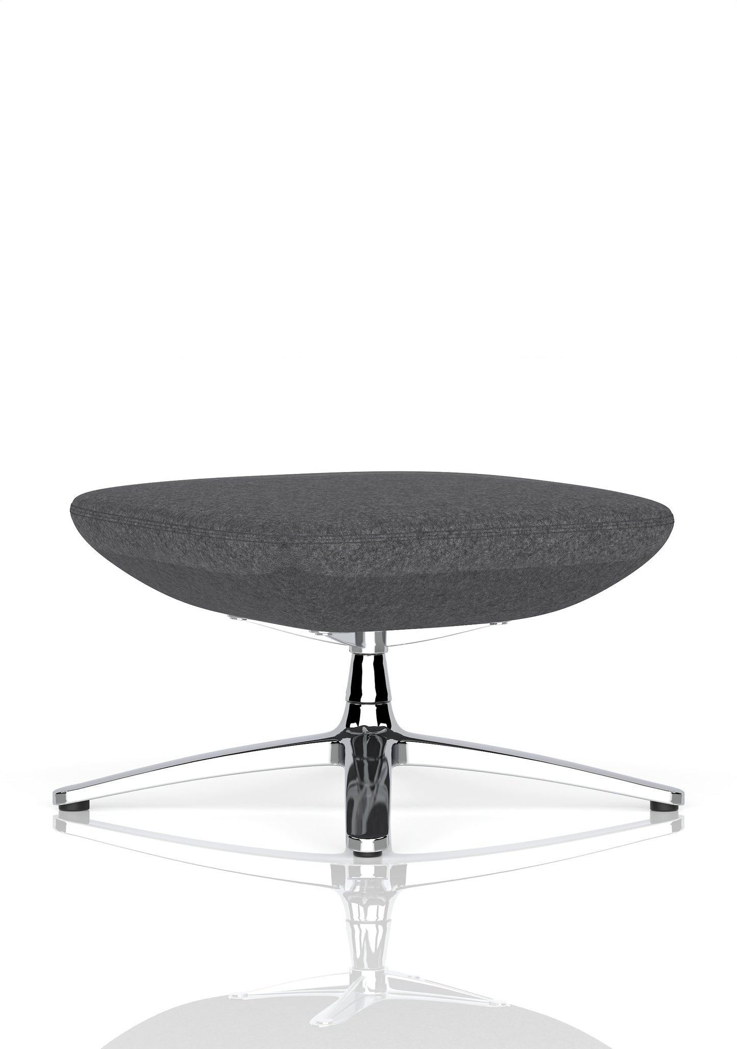 Etta Dark Grey Cashmere Footstool