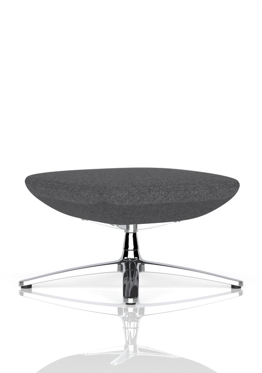 Etta Dark Grey Cashmere Footstool