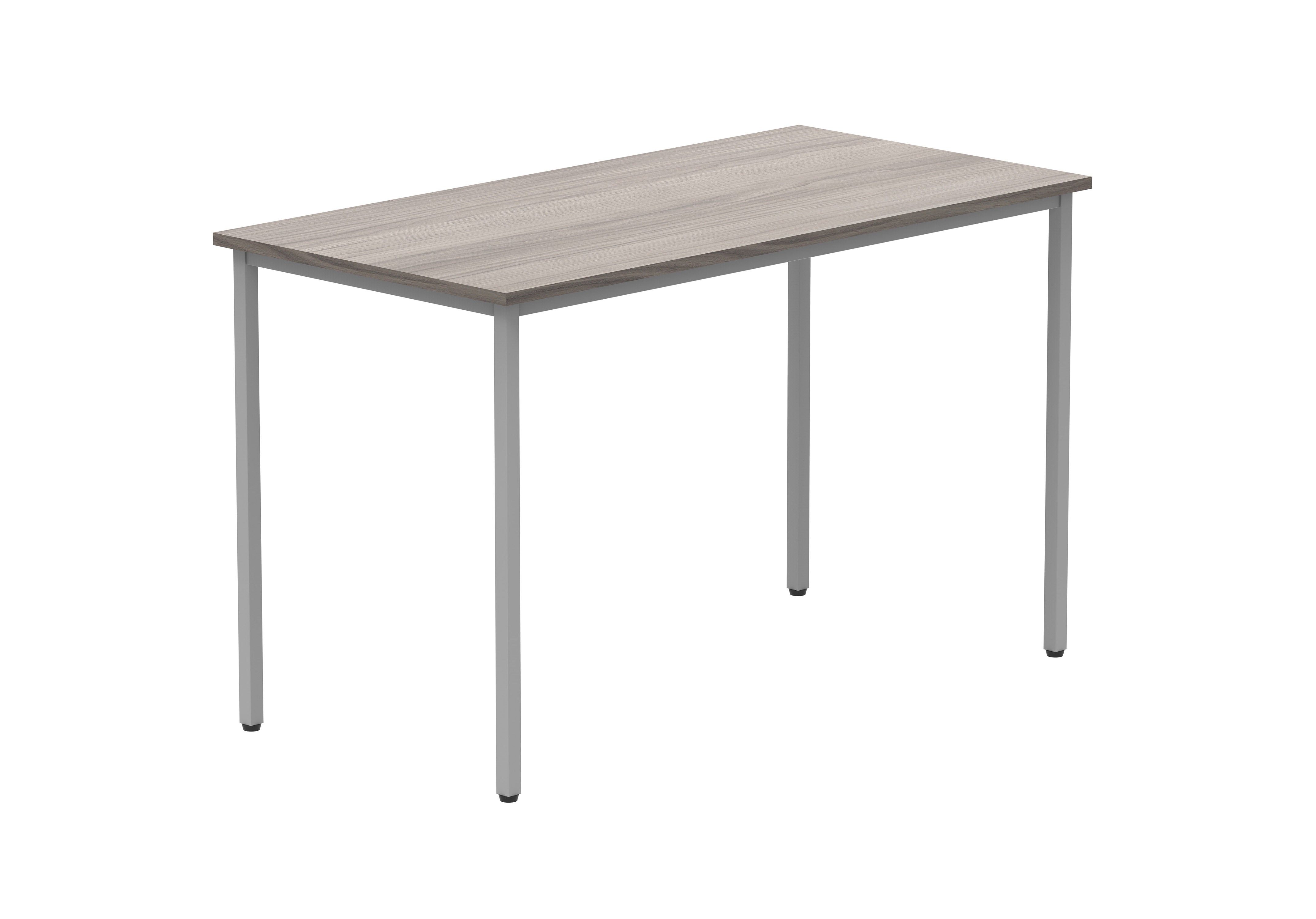 Office Rectangular Multi-Use Table | 1200X600 | Alaskan Grey Oak/Silver ...