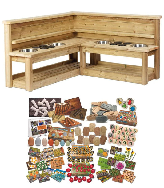 Millhouse Early Years Corner Kitchen plus Mud Kitchen Kit