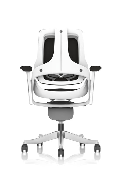 Zure High Back White Shell Fabric Executive Office Chair with Arms