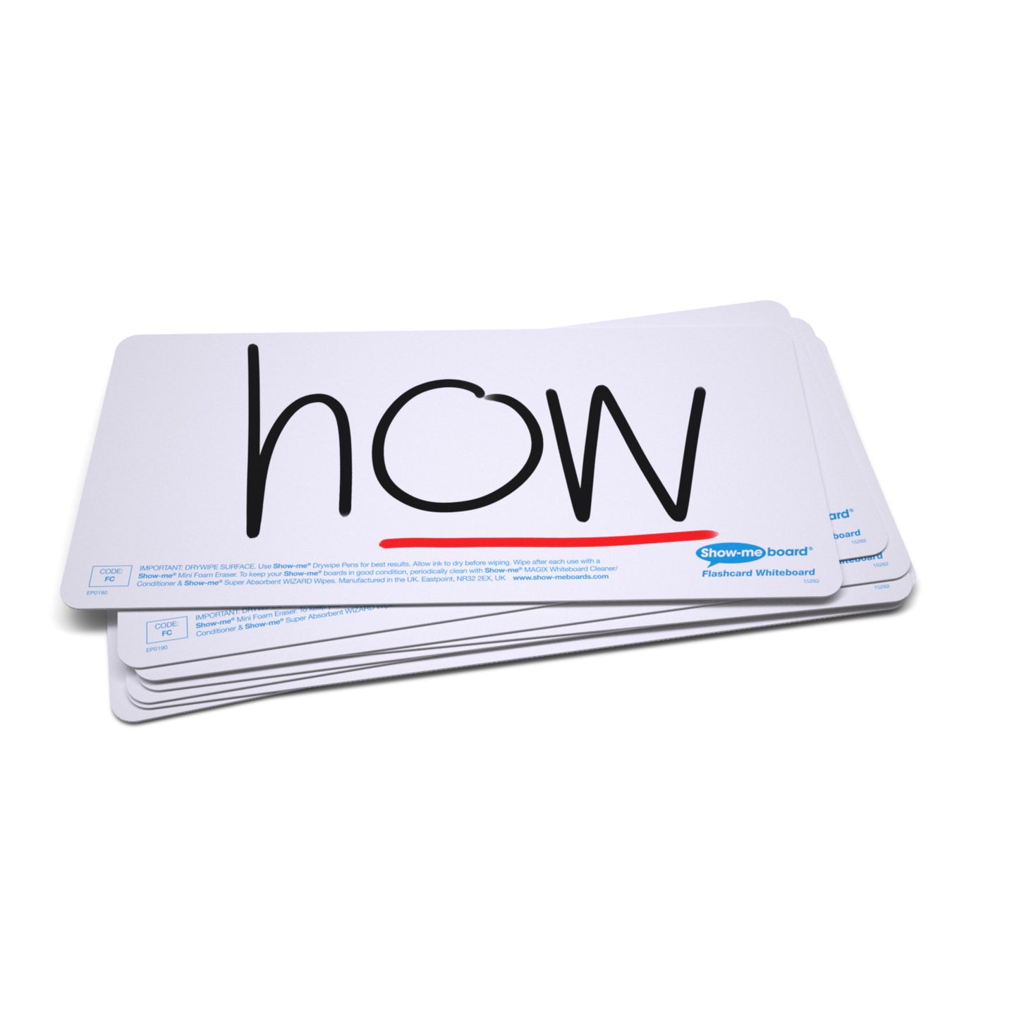 Show-me Bulk Pack of 100 Drywipe Flashcards