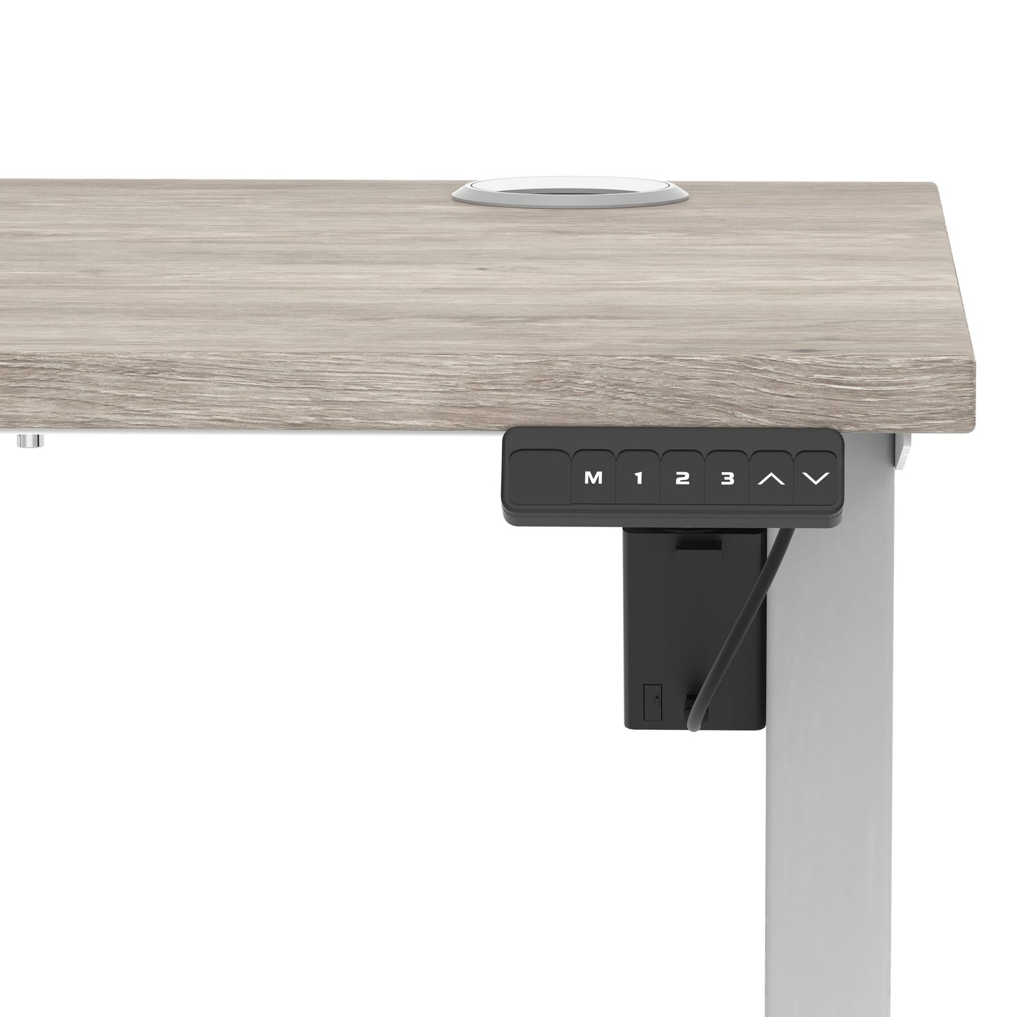 Air Lite Height Adjustable Slimline Desk With Cable Ports